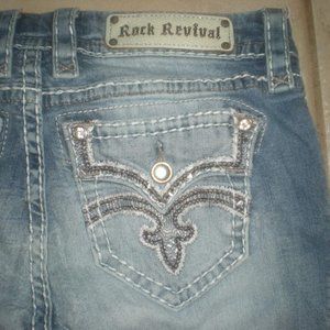 ROCK REVIVAL Brand Capri Jeans NWOT Size 27 KARLA